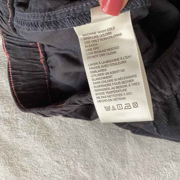 Anthropologie Pilcro The Cottage Corduroy Pant Pull-On Relaxed Tapered Navy Blue - Picture 13 of 15